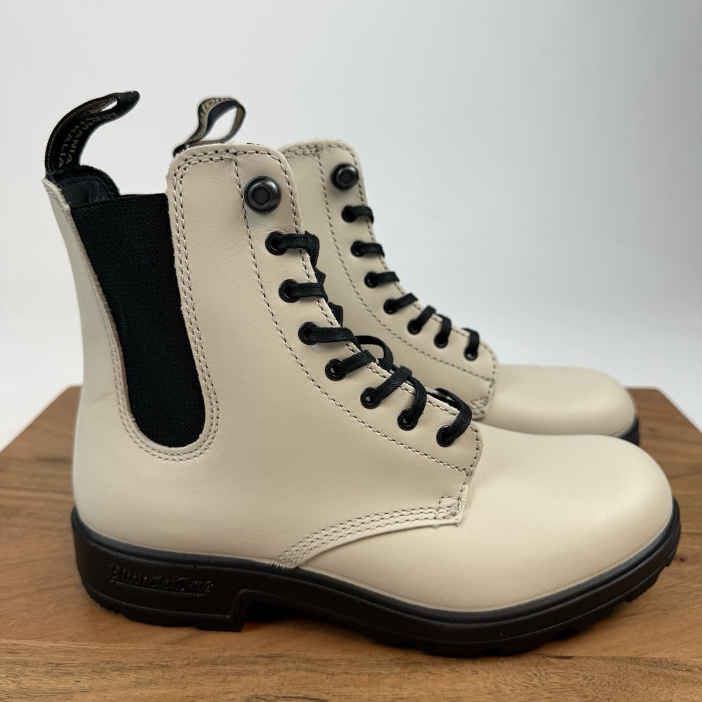 New Womens Blundstone 2324 Elastic Leather Oat Ankle‎ Boots Size 7 M